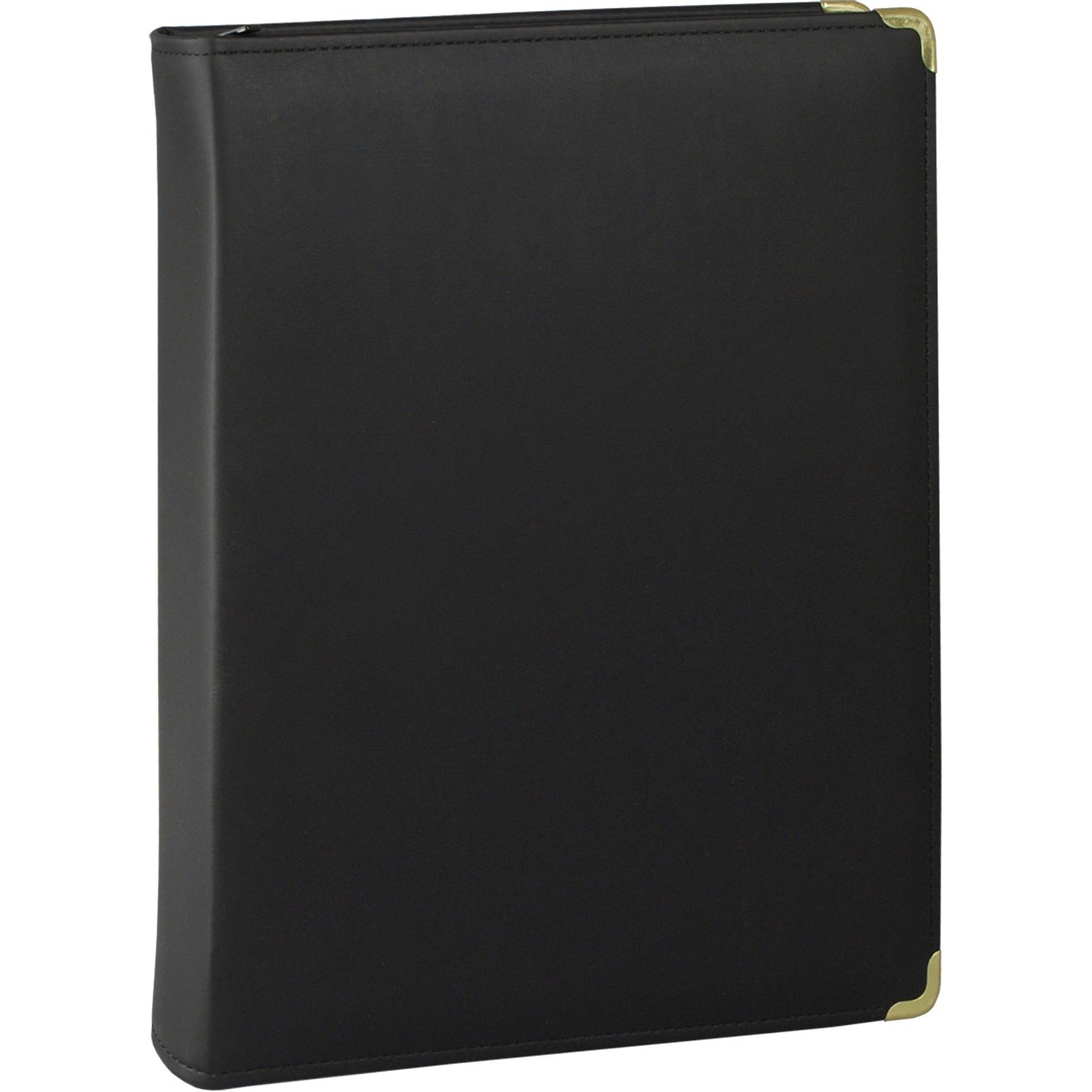 Classic Collection Zipper Ring Binder, 3 Rings, 1.5" Capacity, 11 x 8.5, Black
