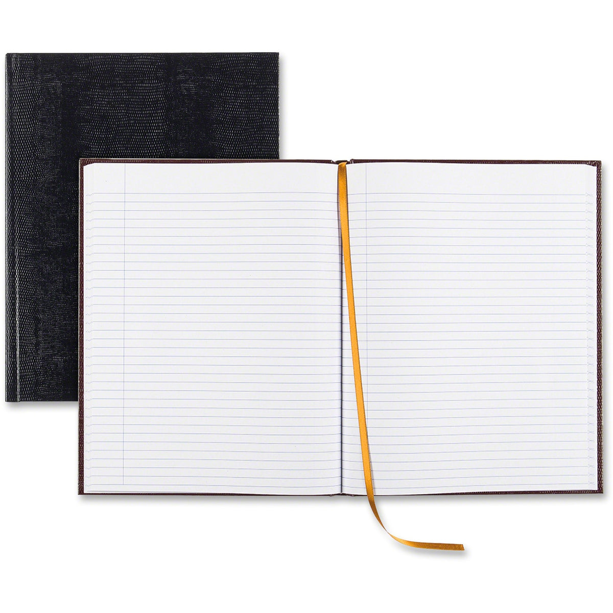 Executive Notebook with Ribbon Bookmark, 1-Subject, Medium/College Rule, Blue Cover, (75) 11 x 8.5 Sheets