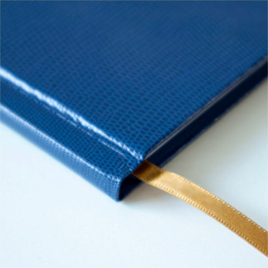 Executive Notebook with Ribbon Bookmark, 1-Subject, Medium/College Rule, Blue Cover, (75) 11 x 8.5 Sheets