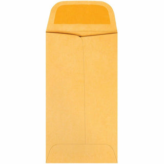 Kraft Coin and Small Parts Envelope, #5, Square Flap, Gummed Closure, 2.88 x 5.25, Brown Kraft, 500/Box
