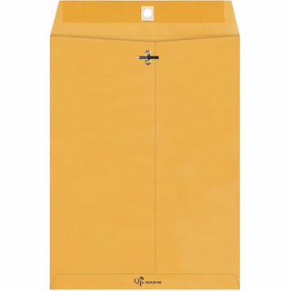 Clasp Envelope, 28 lb Bond Weight Kraft, #90, Square Flap, Clasp/Gummed Closure, 9 x 12, Brown Kraft, 100/Box