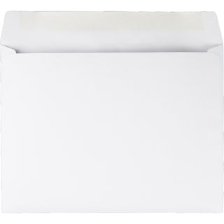 Open-Side Booklet Envelope, #10 1/2, Hub Flap, Gummed Closure, 9 x 12, White, 100/Box