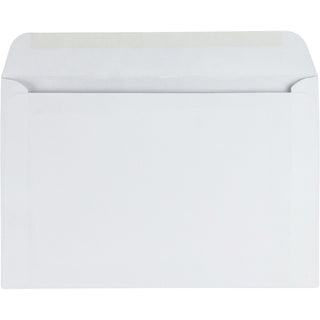 Open-Side Booklet Envelope, #6 1/2, Hub Flap, Gummed Closure, 6 x 9, White, 500/Box