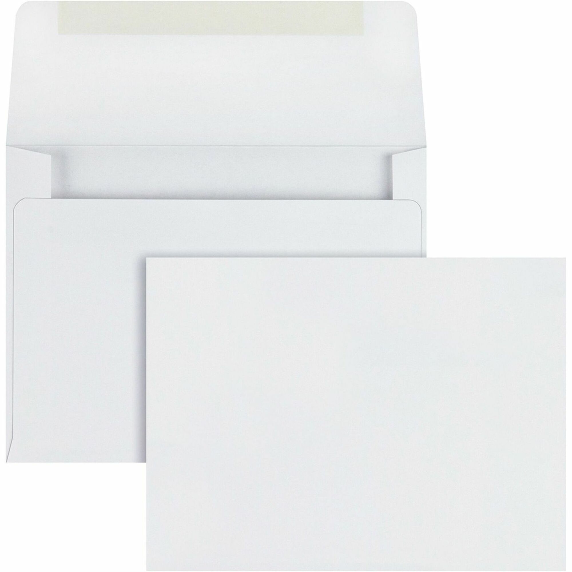 Greeting Card/Invitation Envelope, A-2, Square Flap, Gummed Closure, 4.38 x 5.75, White, 500/Box