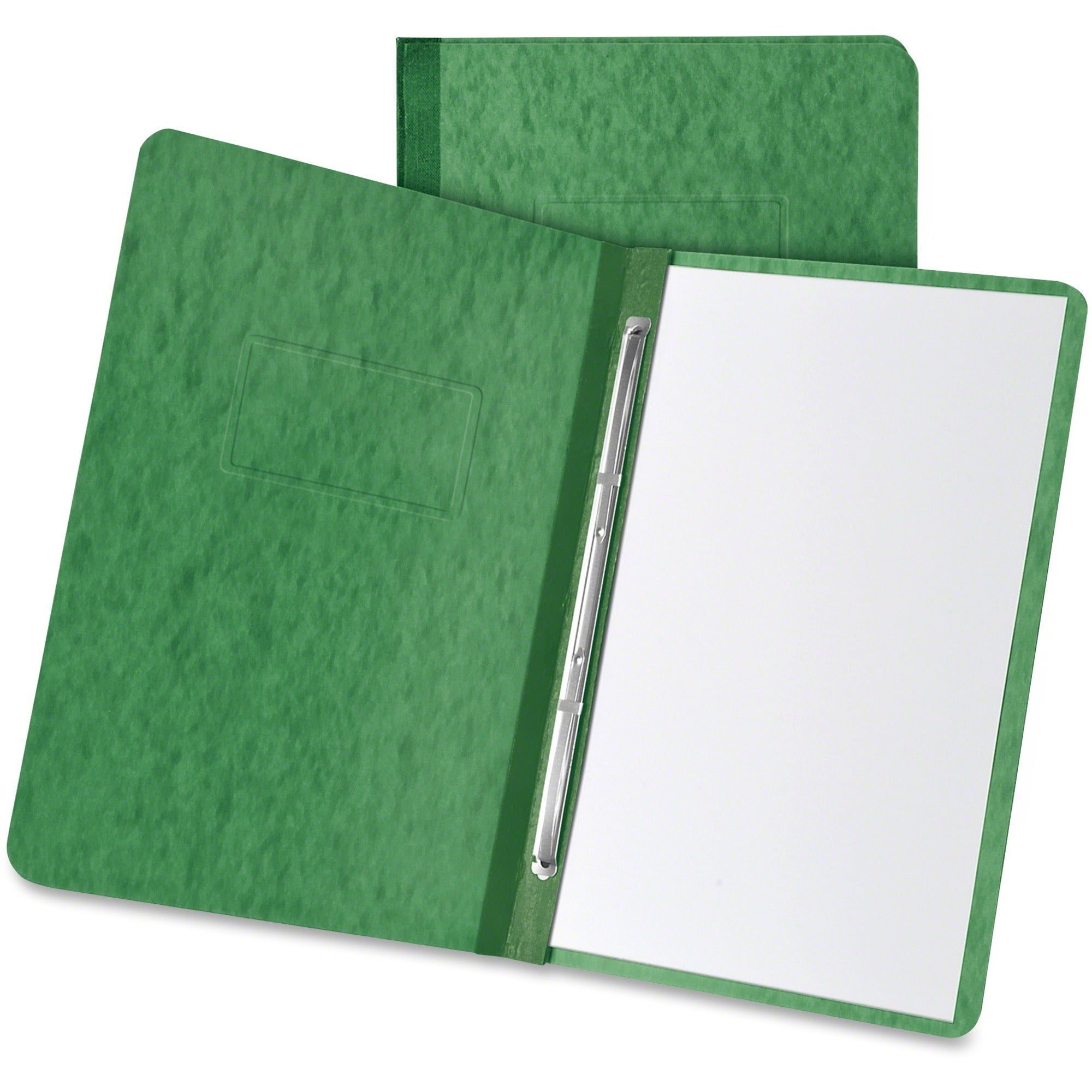 TOPS Letter Recycled Report Cover - 3" Folder Capacity - 8 1/2" x 11" - 2 Fastener(s) - Pressboard - Dark Green - 65% Recycled - 1 Each - 
