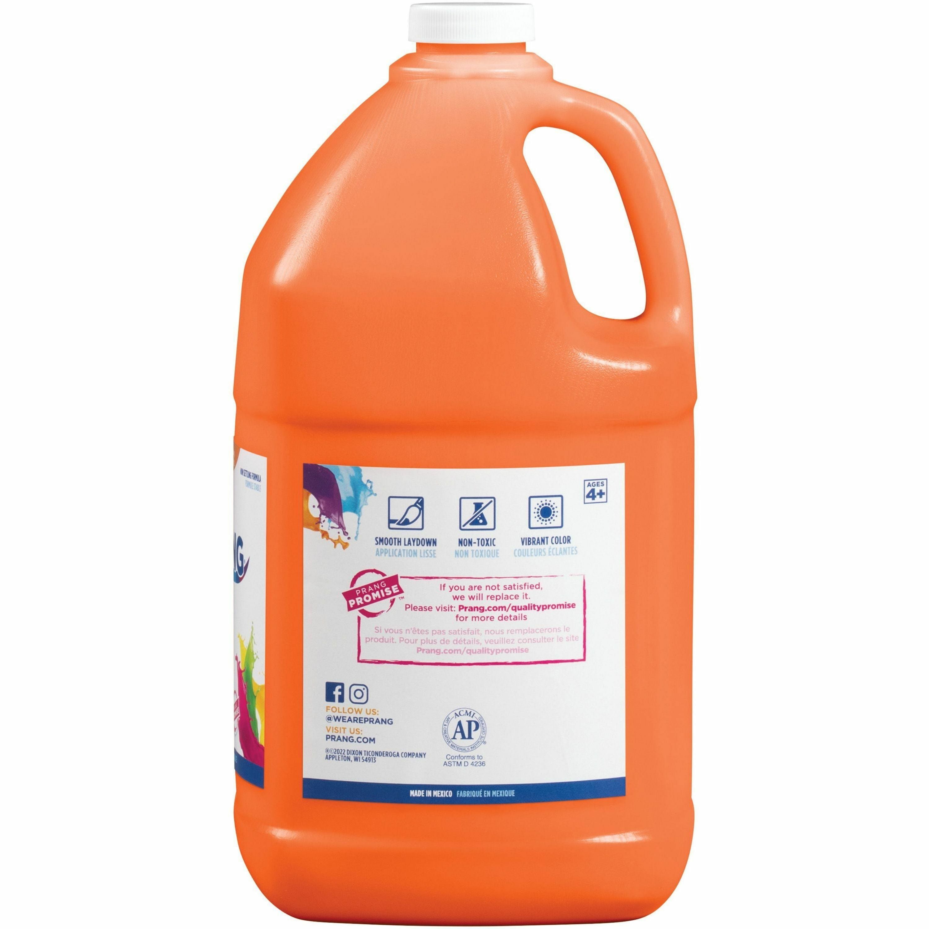 Prang Liquid Tempera Paint - 1 gal - 1 Each - Orange - 2