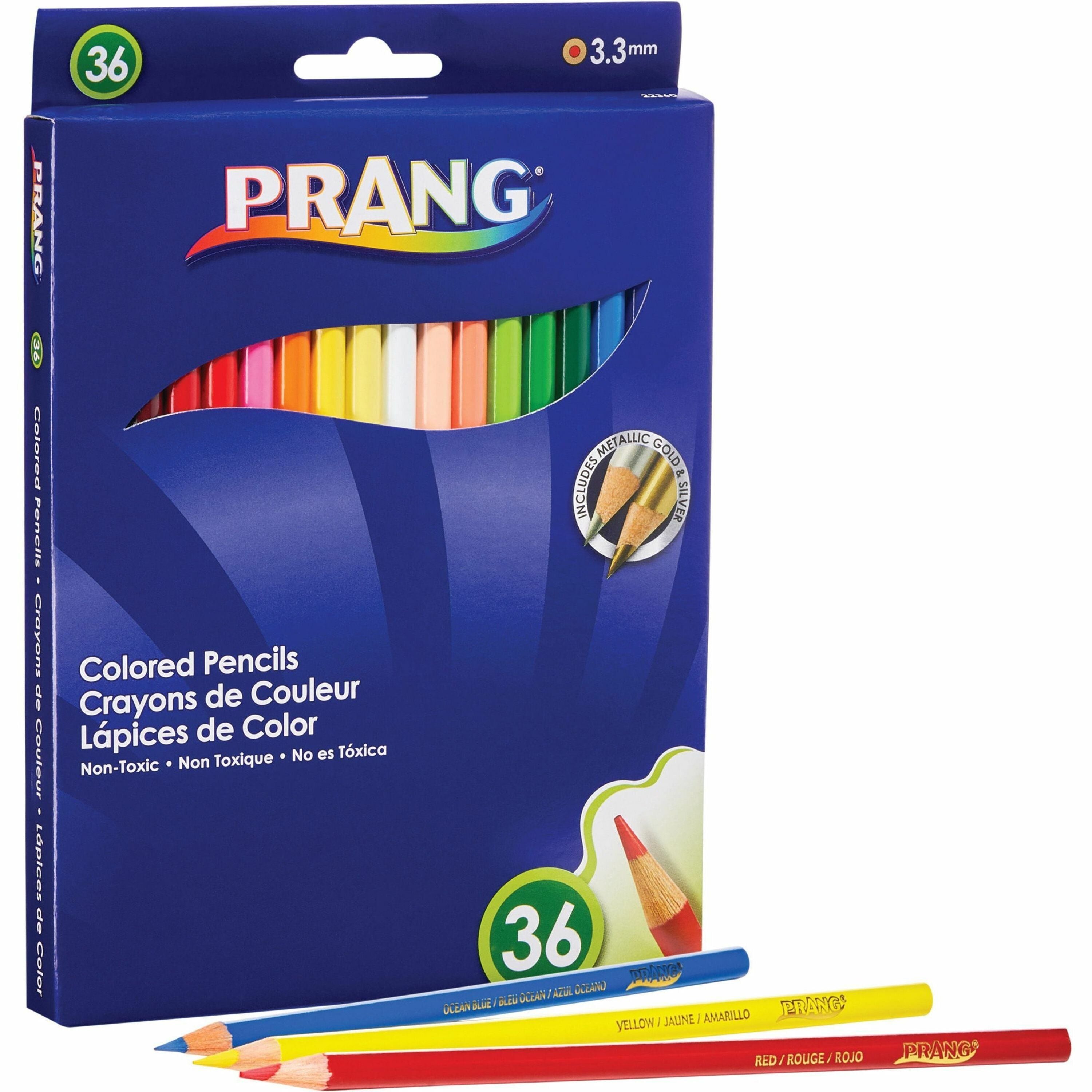 Colored Pencil Sets, 3.3 mm, 2B, Assorted Lead and Barrel Colors, 36/Pack