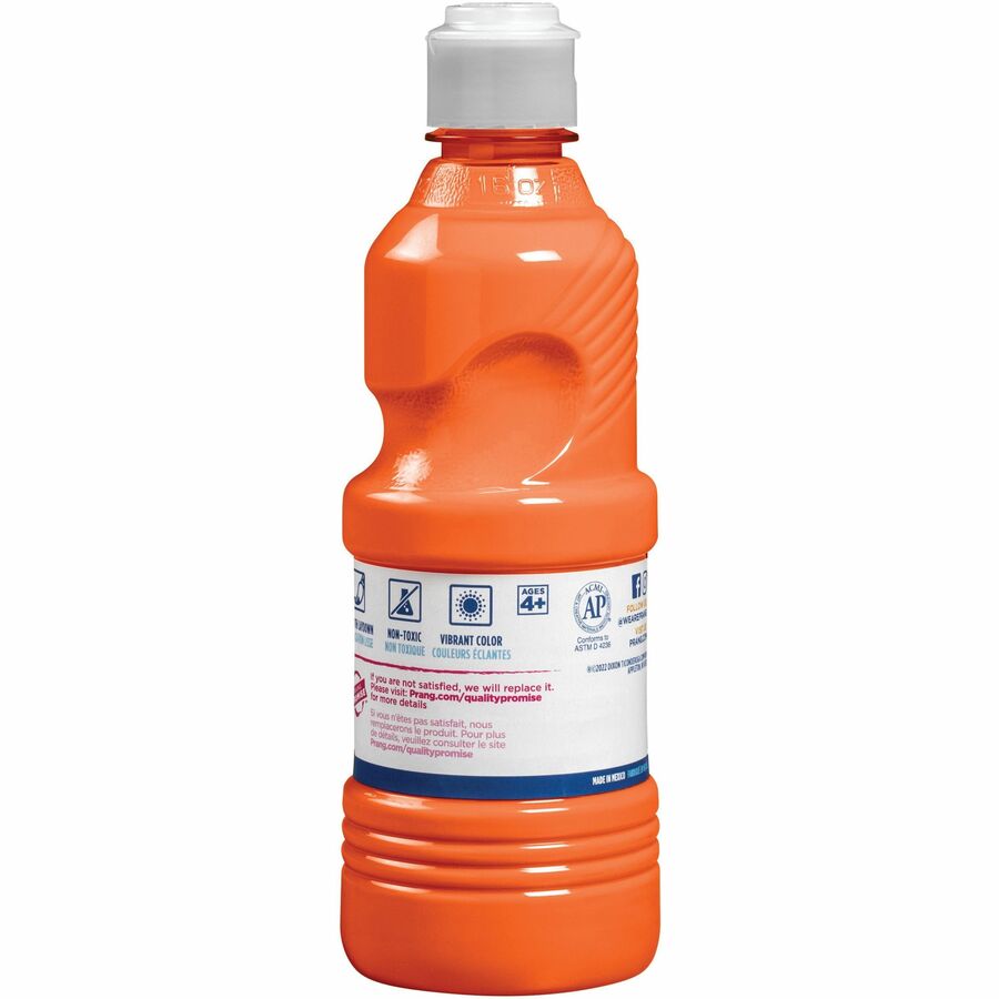 Ready-to-Use Tempera Paint, Orange, 16 oz Dispenser-Cap Bottle