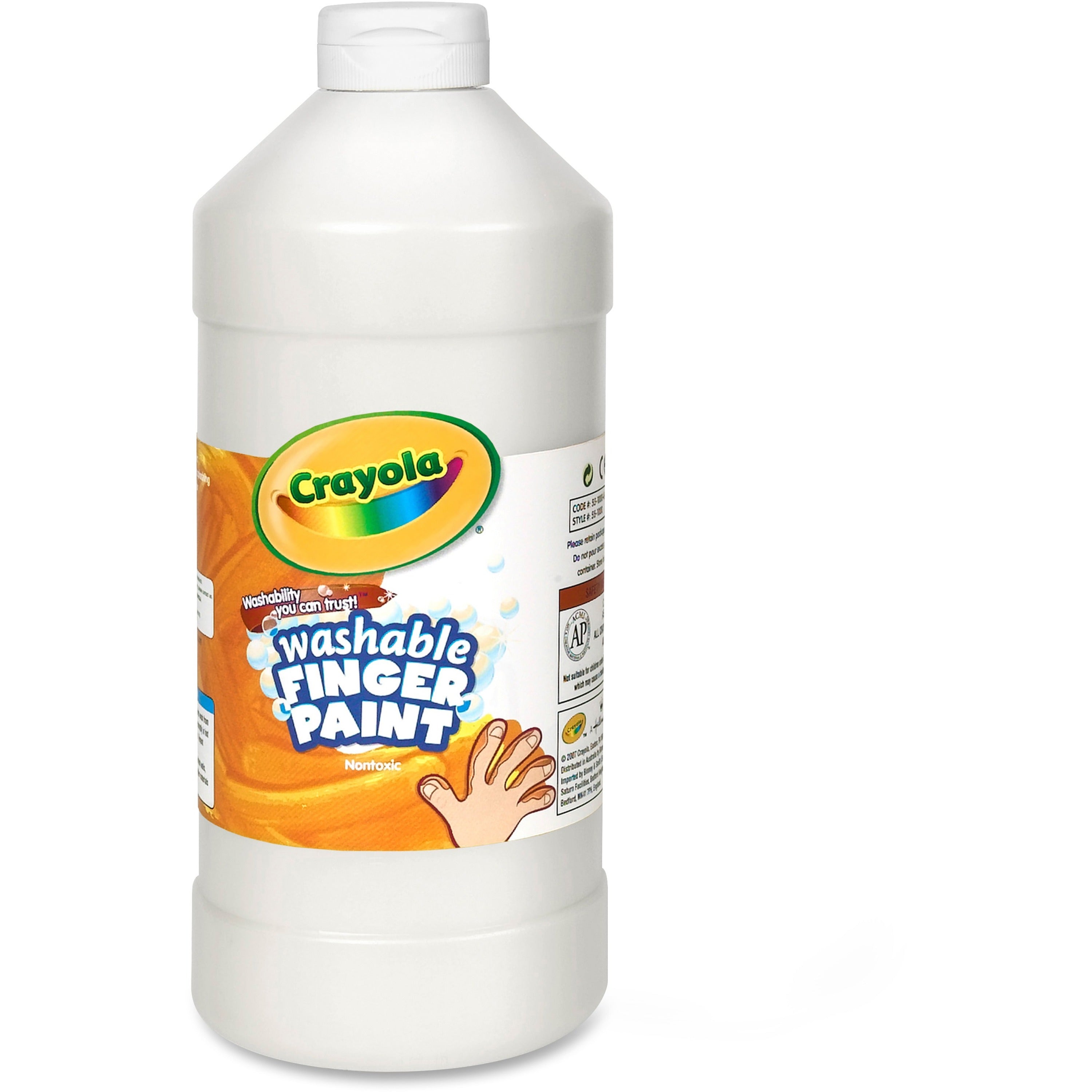 Crayola Washable Finger Paint - 2 lb - 1 Each - White - 