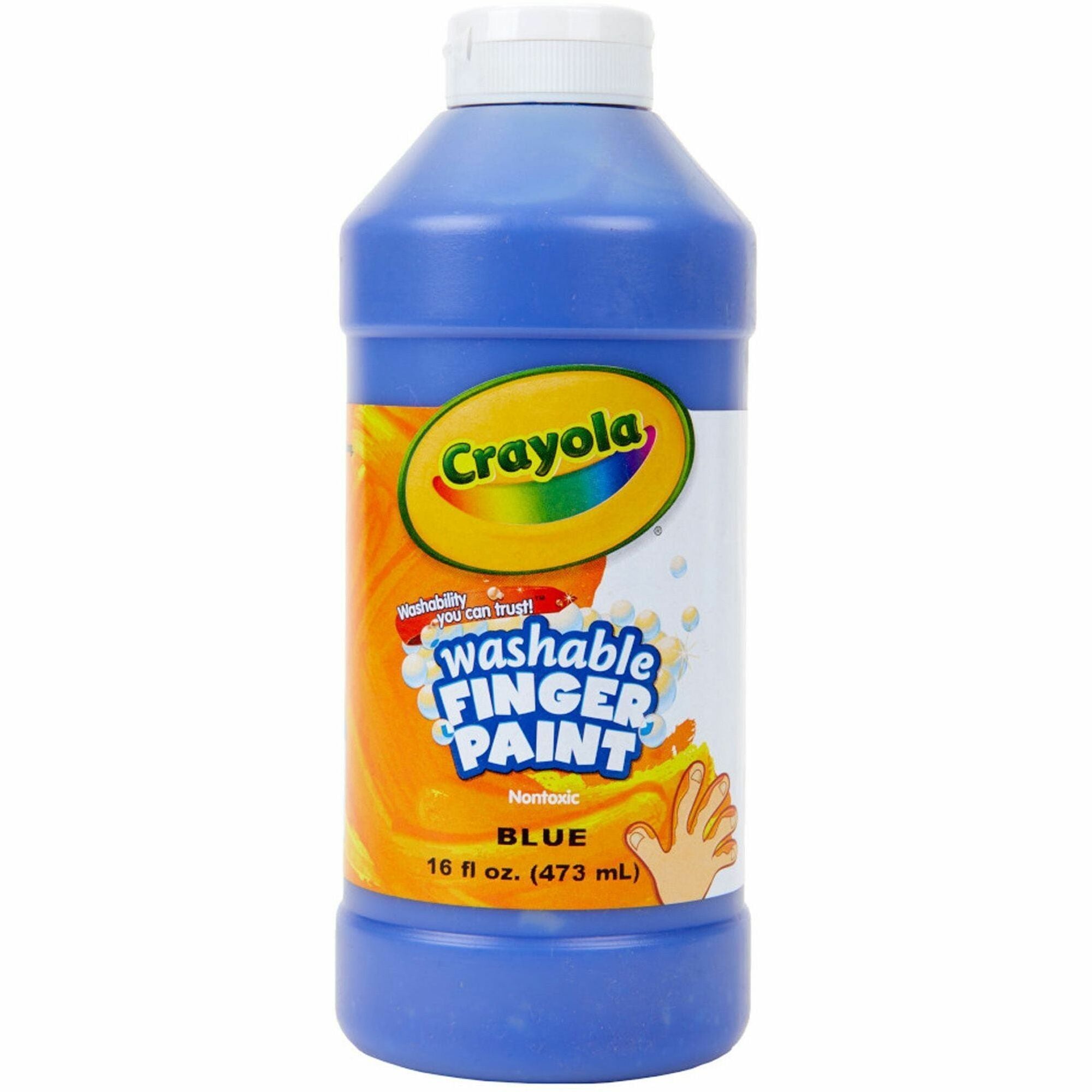 Washable Fingerpaint, Blue, 16 oz Bottle