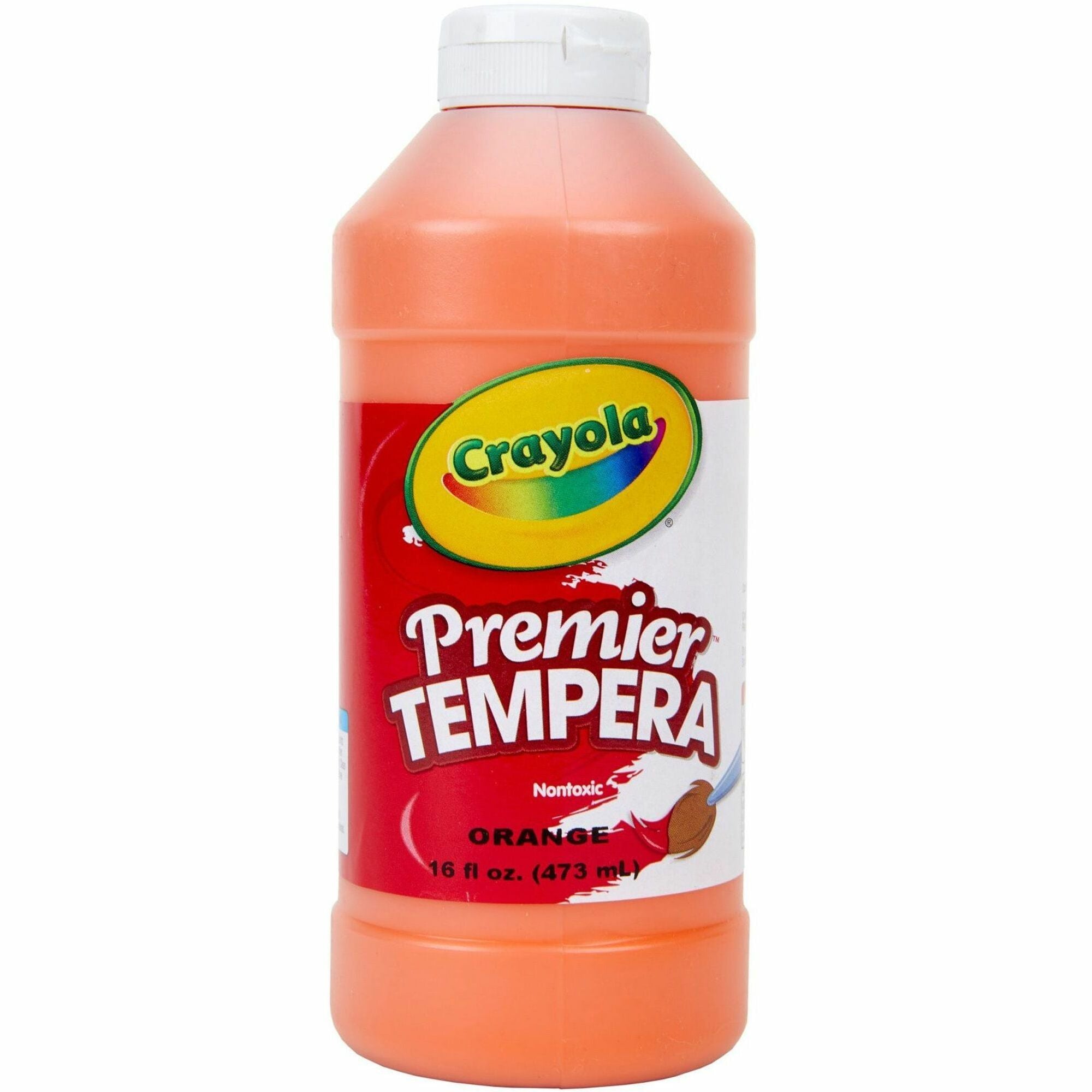 Premier Tempera Paint, Orange, 16 oz Bottle