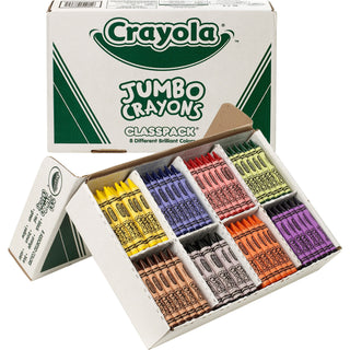 Jumbo Classpack Crayons, 25 Each of 8 Colors, 200/Set