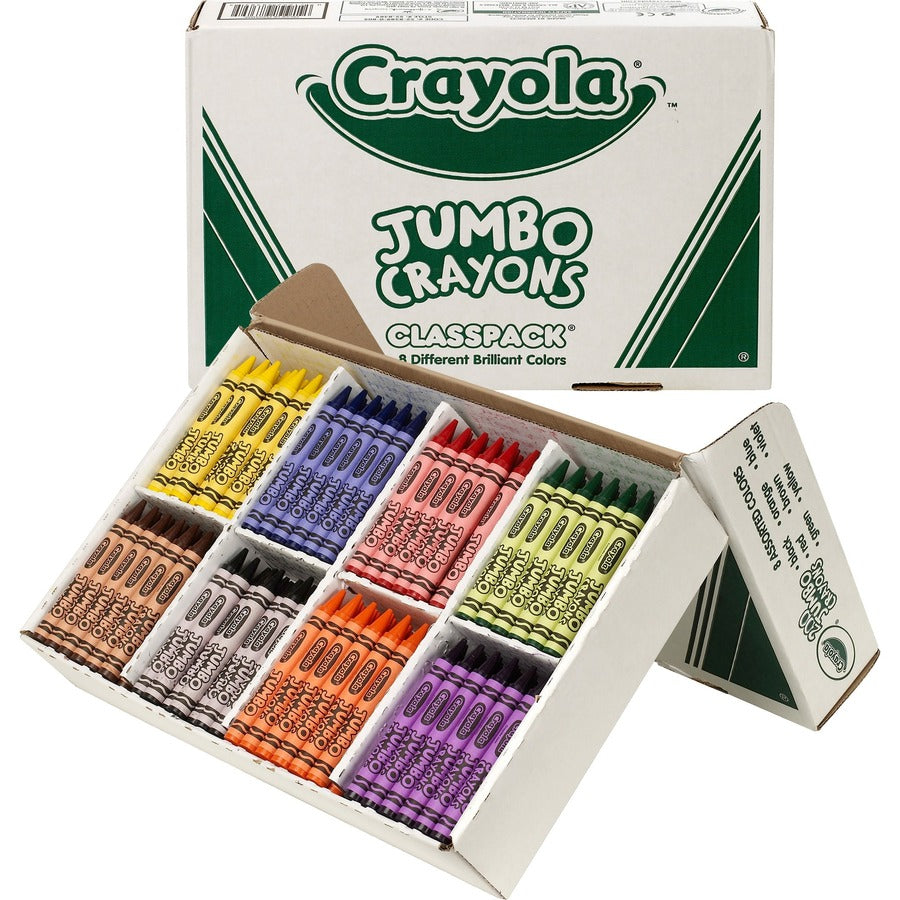 Jumbo Classpack Crayons, 25 Each of 8 Colors, 200/Set