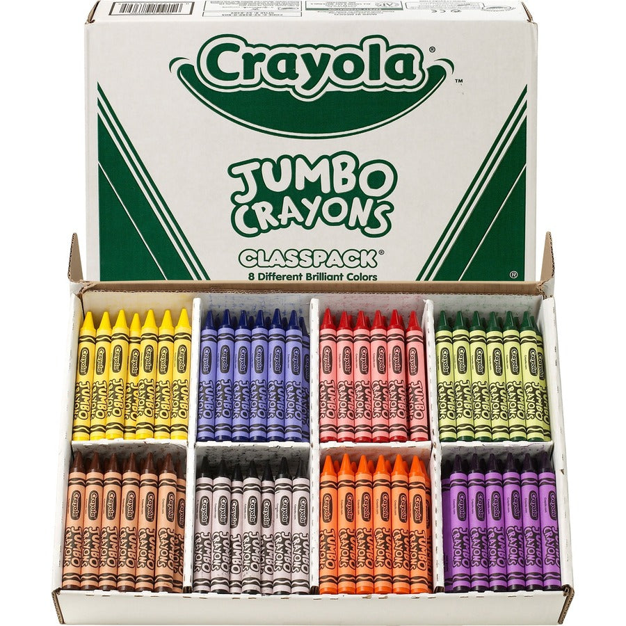 Jumbo Classpack Crayons, 25 Each of 8 Colors, 200/Set