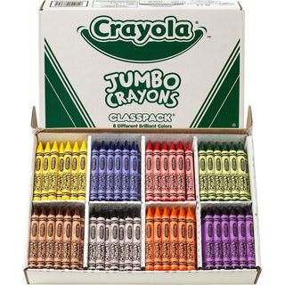 Jumbo Classpack Crayons, 25 Each of 8 Colors, 200/Set