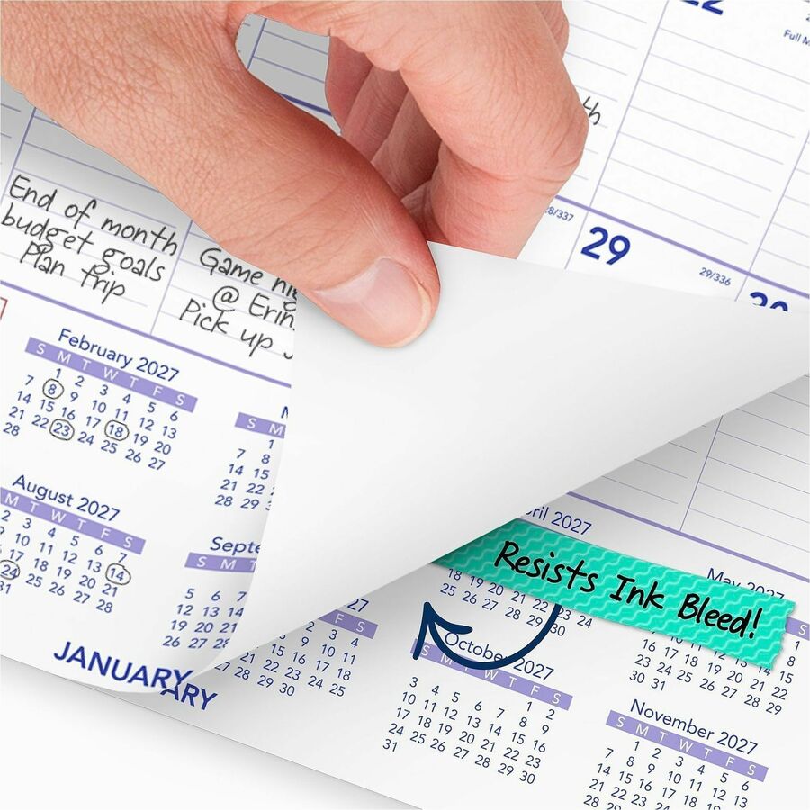 Monthly Wall Calendar with Ruled Daily Blocks, 12 x 17, White Sheets, 12-Month (Jan to Dec): 2024