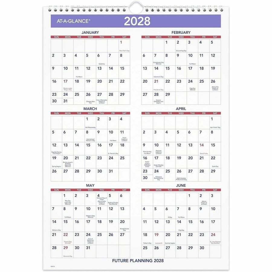 Monthly Wall Calendar with Ruled Daily Blocks, 12 x 17, White Sheets, 12-Month (Jan to Dec): 2024