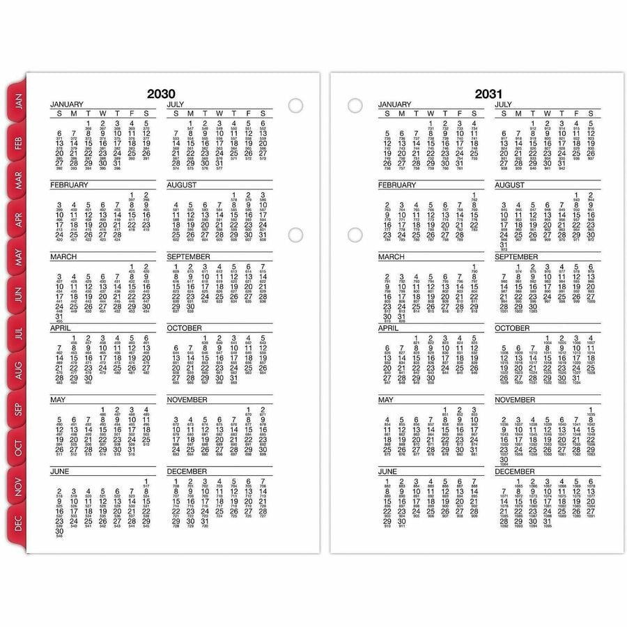 Burkhart's Day Counter Desk Calendar Refill, 4 1/2 x 7 3/8, White, 2016, Sold as 1 Each