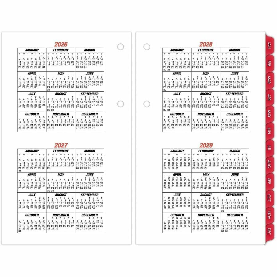 Burkhart's Day Counter Desk Calendar Refill, 4 1/2 x 7 3/8, White, 2016, Sold as 1 Each