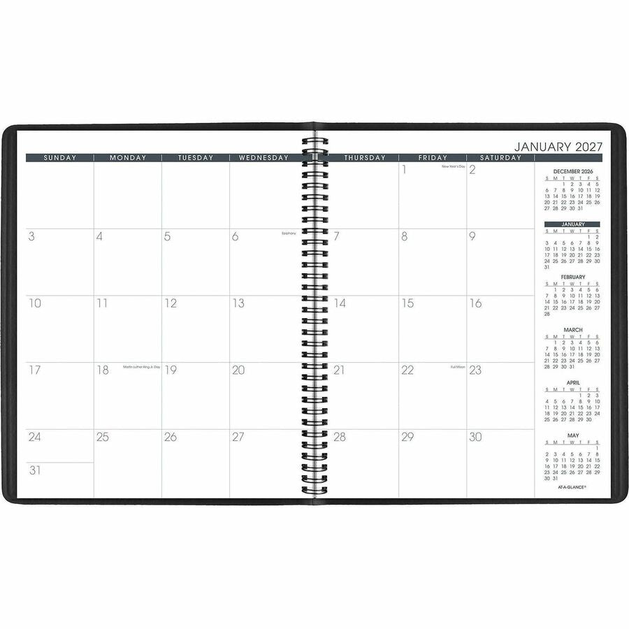 Monthly Planner, 11 x 9, Black Cover, 15-Month (Jan to Mar): 2024 to 2025