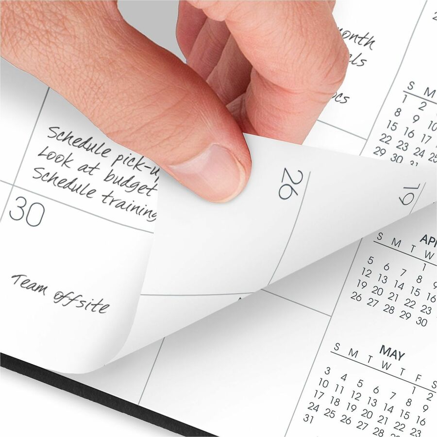 Monthly Planner, 8.75 x 7, Black Cover, 12-Month (Jan to Dec): 2024