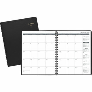Monthly Planner, 8.75 x 7, Black Cover, 12-Month (Jan to Dec): 2024