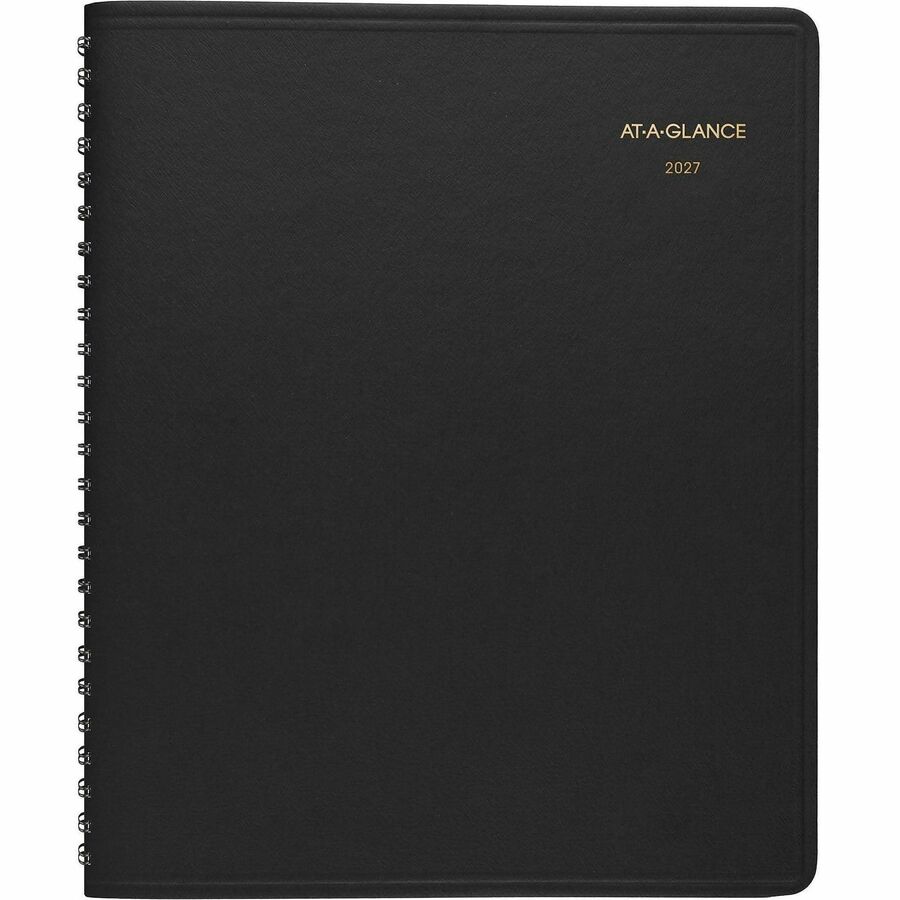 Monthly Planner, 8.75 x 7, Black Cover, 12-Month (Jan to Dec): 2024