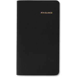 Compact Weekly Appointment Book, 6.25 x 3.25, Black Cover, 12-Month (Jan to Dec): 2024