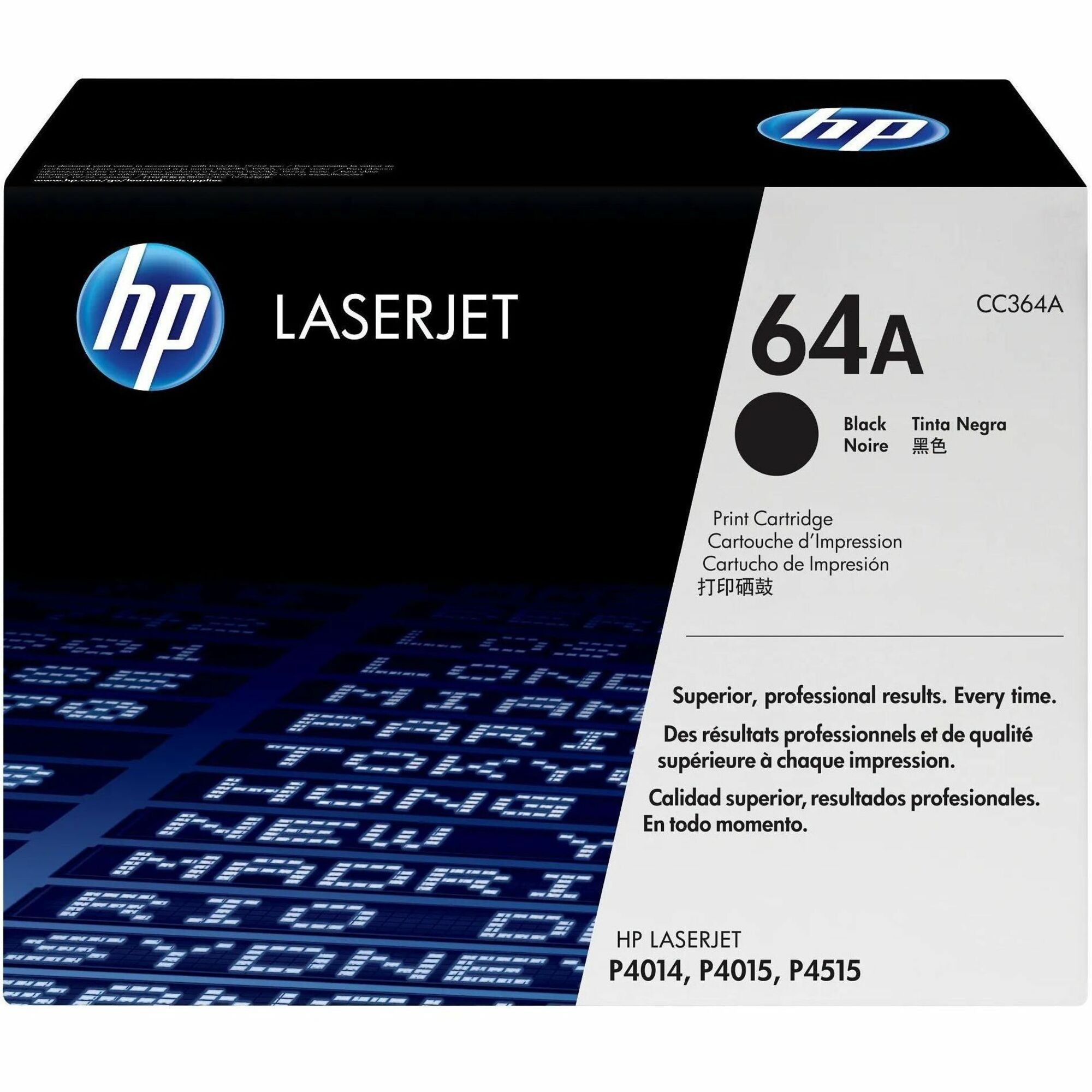 HP 64A, (CC364A) Black Original LaserJet Toner Cartridge