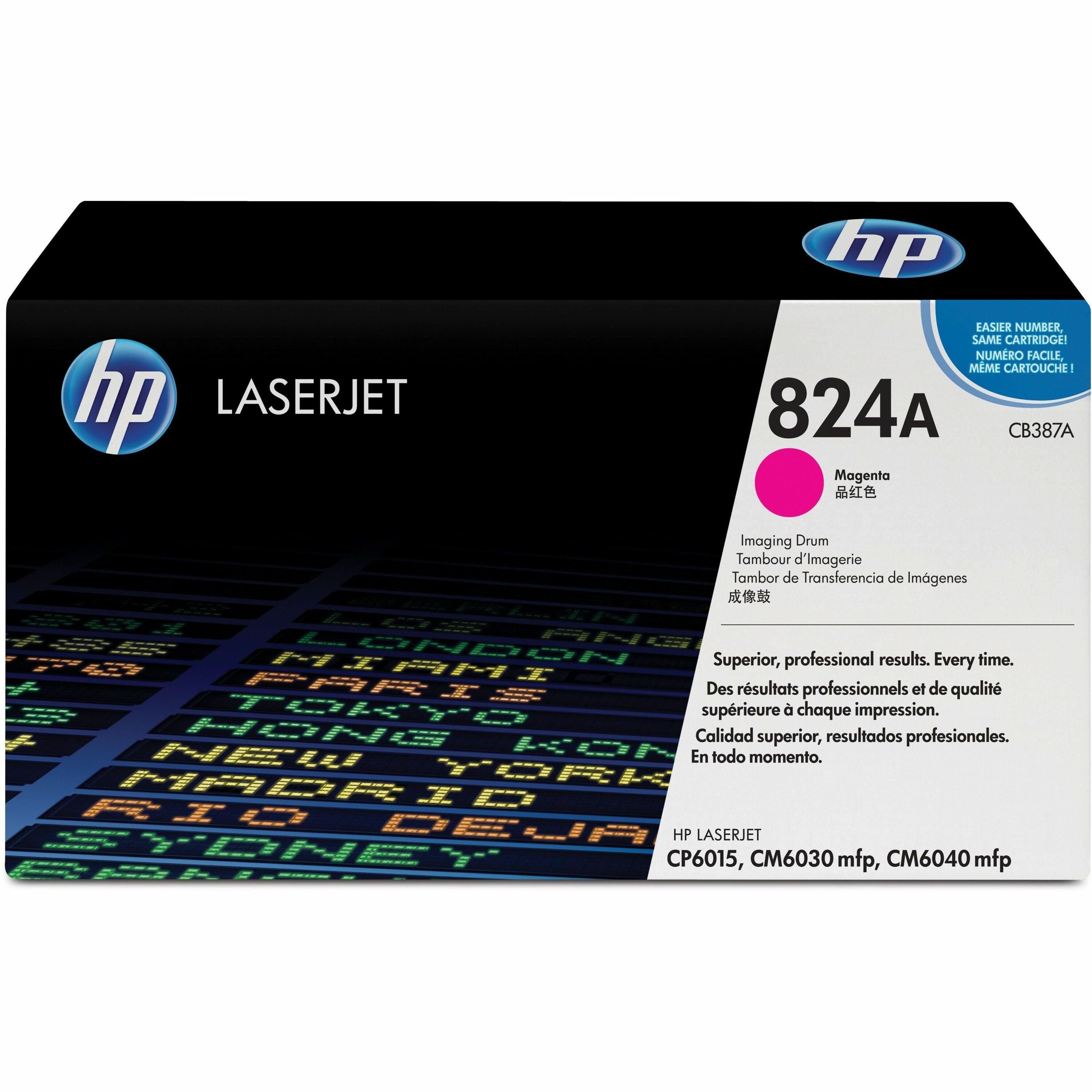 HP 824A (CB387A) Magenta Original LaserJet Image Drum - Single Pack - Laser Print Technology - 23000 - 1 Each - Magenta