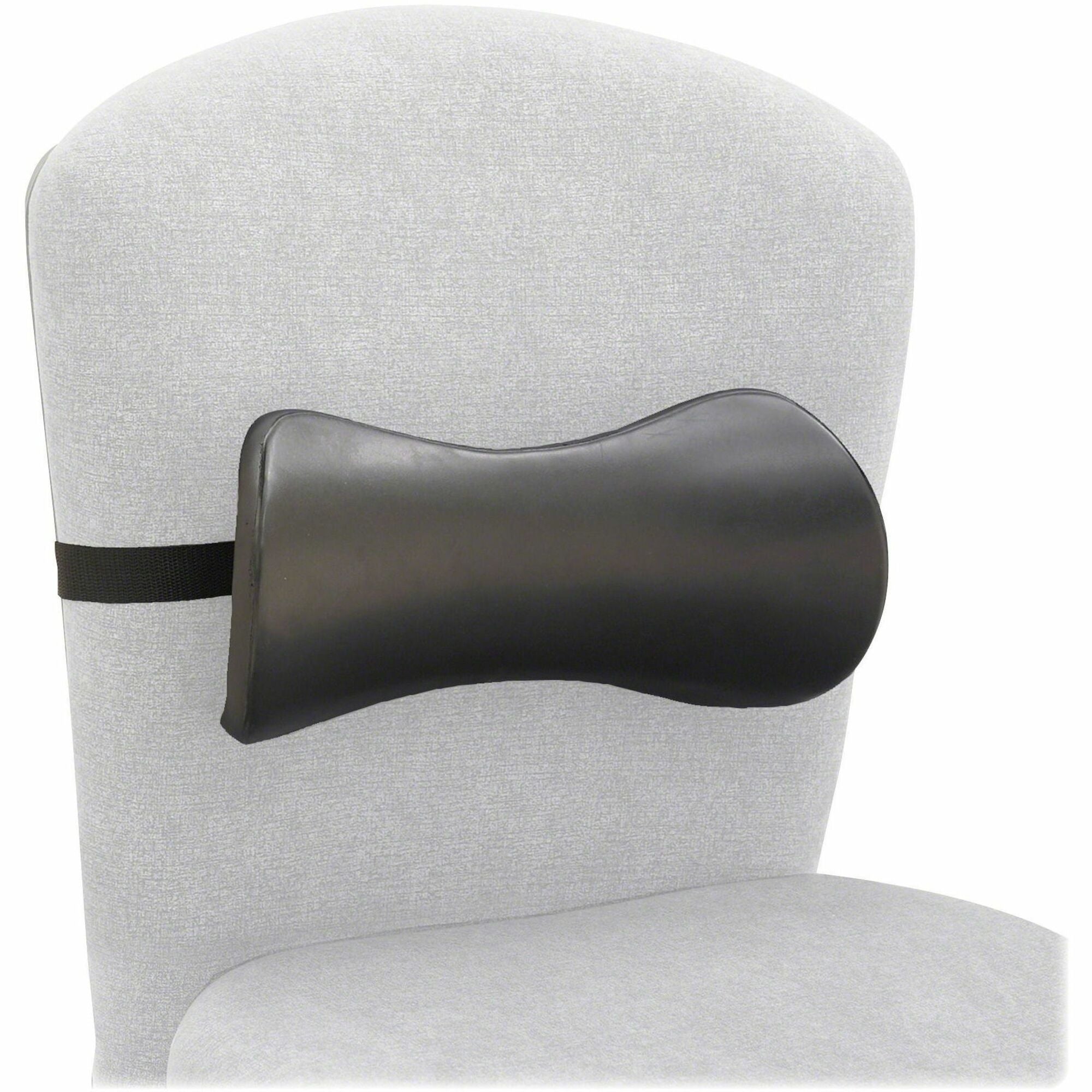 Lumbar Support Memory Foam Backrest, 14.5 x 3.75 x 6.75, Black