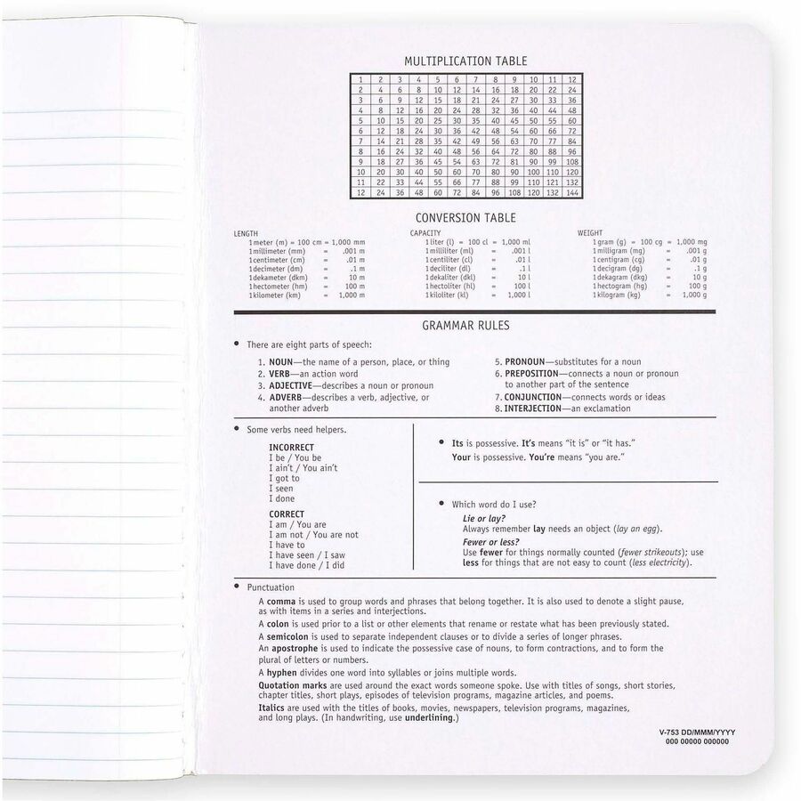 Square Deal Composition Book, Medium/College Rule, Black Cover, (100) 9.75 x 7.5 Sheets