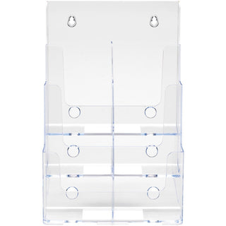 6-Compartment DocuHolder, Leaflet Size, 9.63w x 6.25d x 12.63h, Clear, Ships in 4-6 Business Days
