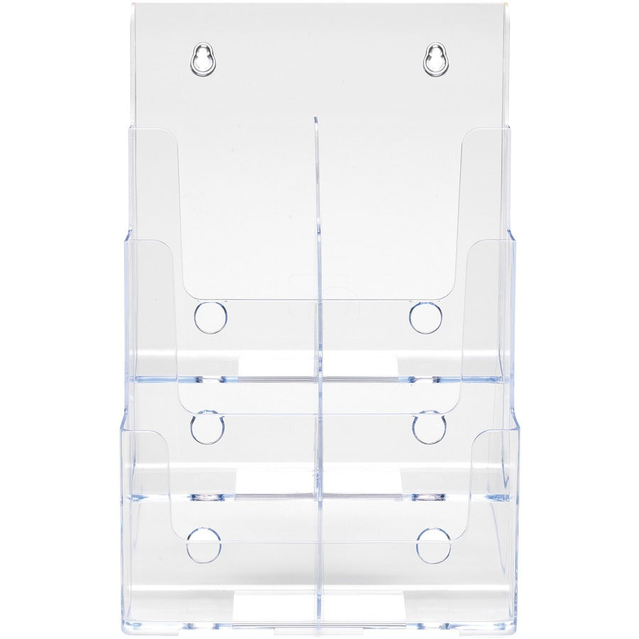 6-Compartment DocuHolder, Leaflet Size, 9.63w x 6.25d x 12.63h, Clear, Ships in 4-6 Business Days
