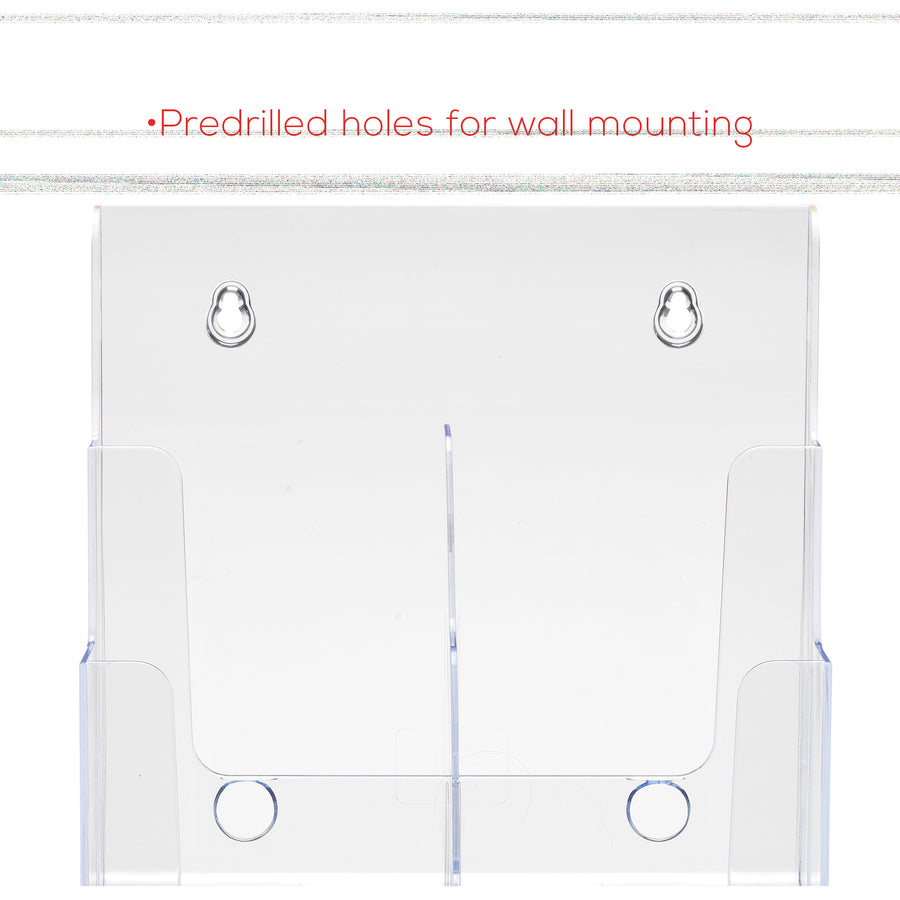 6-Compartment DocuHolder, Leaflet Size, 9.63w x 6.25d x 12.63h, Clear, Ships in 4-6 Business Days