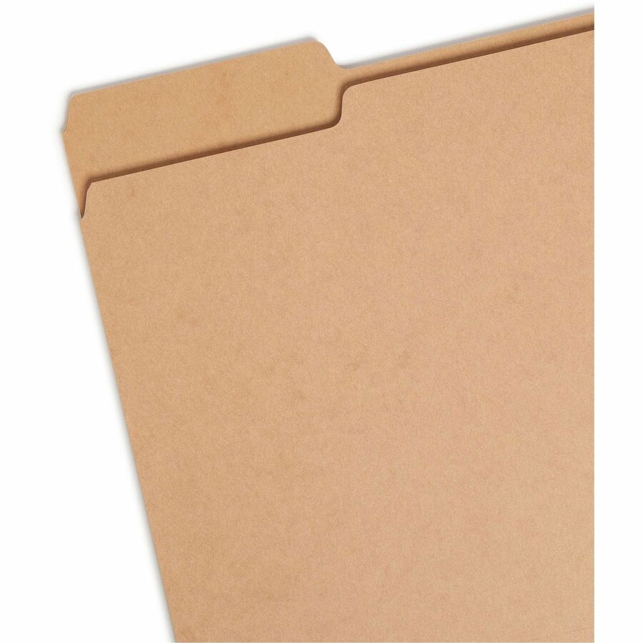 Heavyweight Kraft File Folder, 1/3-Cut Tabs: Assorted, Letter Size, 0.75" Expansion, 17-pt Kraft, Brown, 50/Box