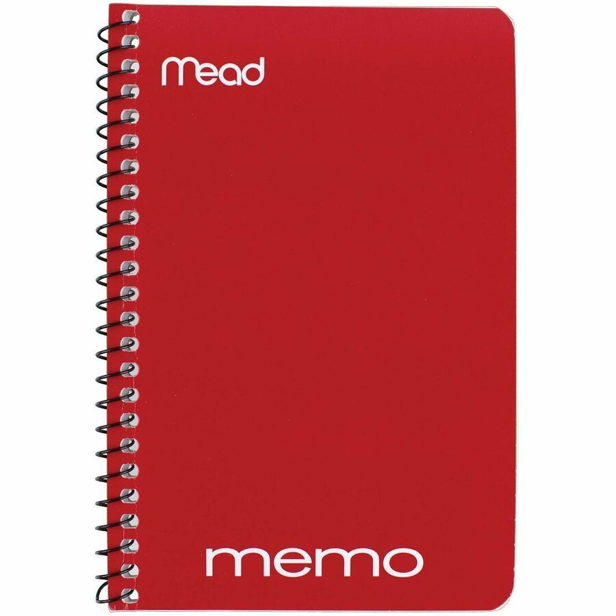 Mead Wirebound Memo Notebook - 40 Sheets - Wire Bound - 4" x 6" - Assorted Paper - TanBoard Cover - 1 Each