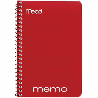 Mead Wirebound Memo Notebook - 40 Sheets - Wire Bound - 4" x 6" - Assorted Paper - TanBoard Cover - 1 Each