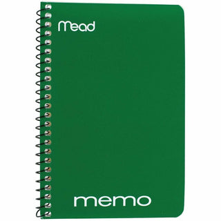 Mead Wirebound Memo Notebook - 40 Sheets - Wire Bound - 4" x 6" - Assorted Paper - TanBoard Cover - 1 Each