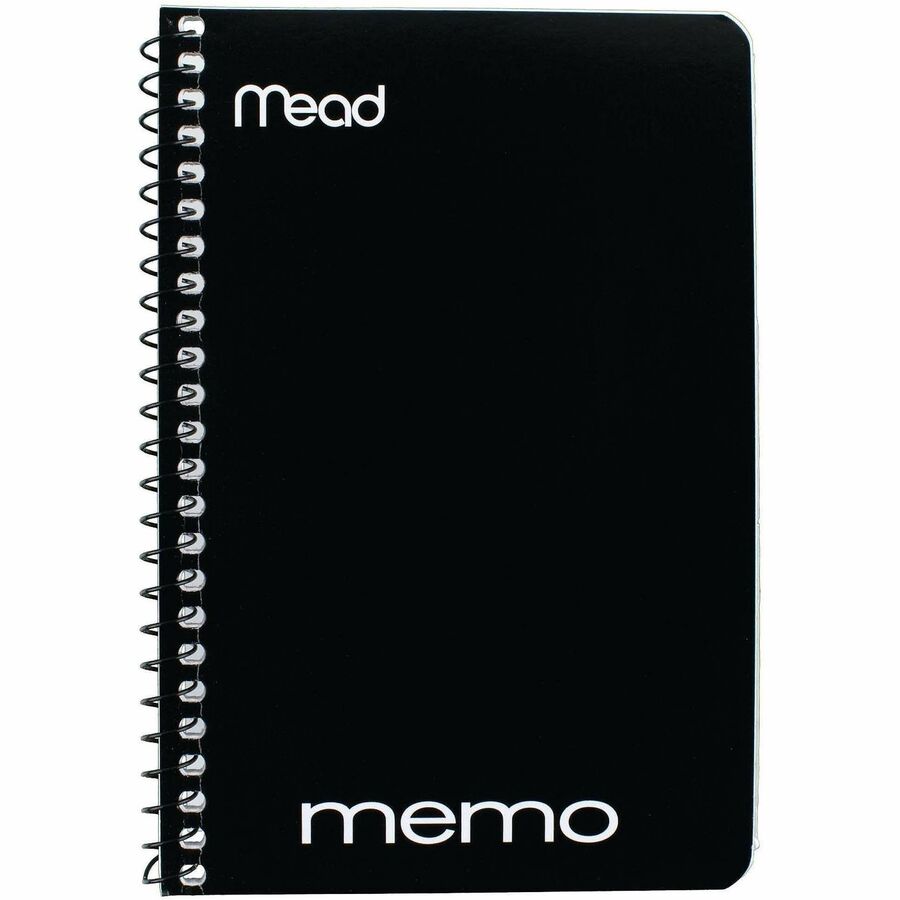 Mead Wirebound Memo Notebook - 40 Sheets - Wire Bound - 4" x 6" - Assorted Paper - TanBoard Cover - 1 Each