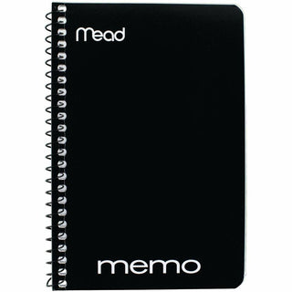 Mead Wirebound Memo Notebook - 40 Sheets - Wire Bound - 4" x 6" - Assorted Paper - TanBoard Cover - 1 Each