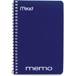 Mead Wirebound Memo Notebook - 40 Sheets - Wire Bound - 4" x 6" - Assorted Paper - TanBoard Cover - 1 Each