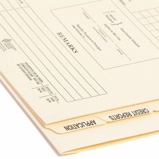 Pressboard Mortgage Folder Dividers, Pre-Printed, 1 Fastener, Legal Size, Manila, 7 Dividers/Set, 12 Sets