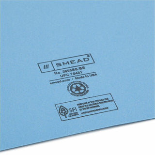 Smead Letter Recycled File Jacket - 8 1/2" x 11" - Manila - Blue - 10% Recycled - 25 / Pack