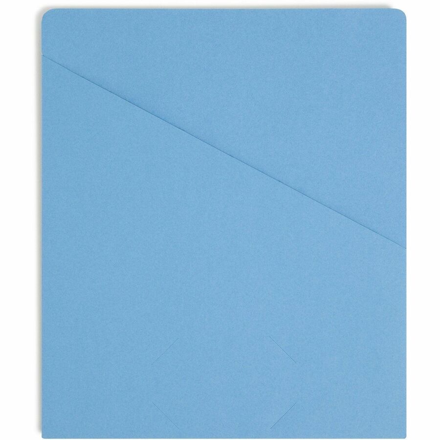 Smead Letter Recycled File Jacket - 8 1/2" x 11" - Manila - Blue - 10% Recycled - 25 / Pack