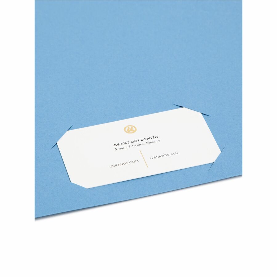 Smead Letter Recycled File Jacket - 8 1/2" x 11" - Manila - Blue - 10% Recycled - 25 / Pack