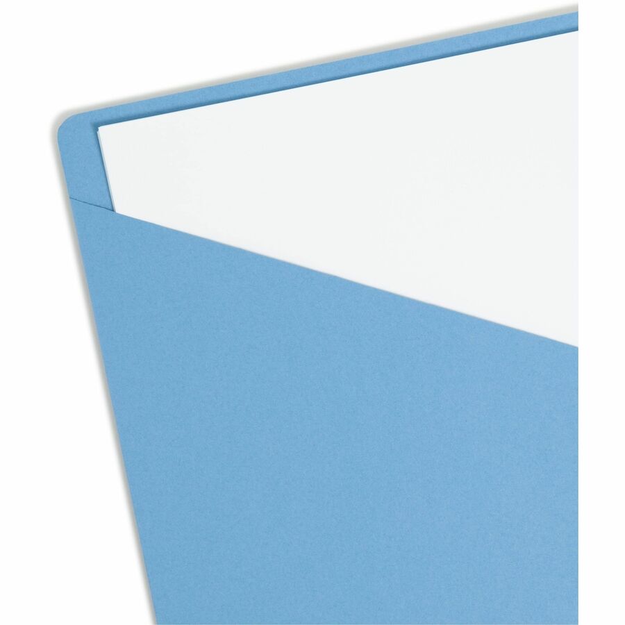 Smead Letter Recycled File Jacket - 8 1/2" x 11" - Manila - Blue - 10% Recycled - 25 / Pack