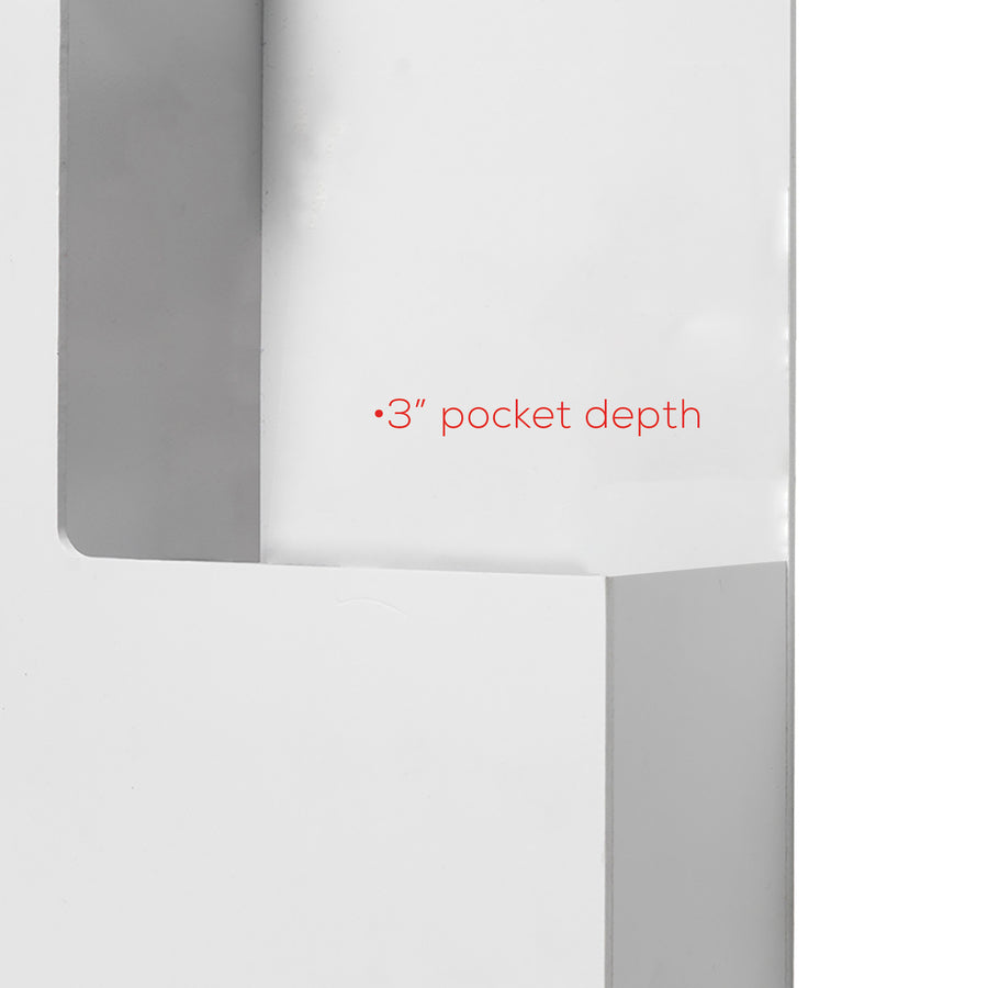 Suggestion Box Literature Holder with Locking Top, 13.75 x 3.63 x 13.94, Plastic, White, Ships in 4-6 Business Days