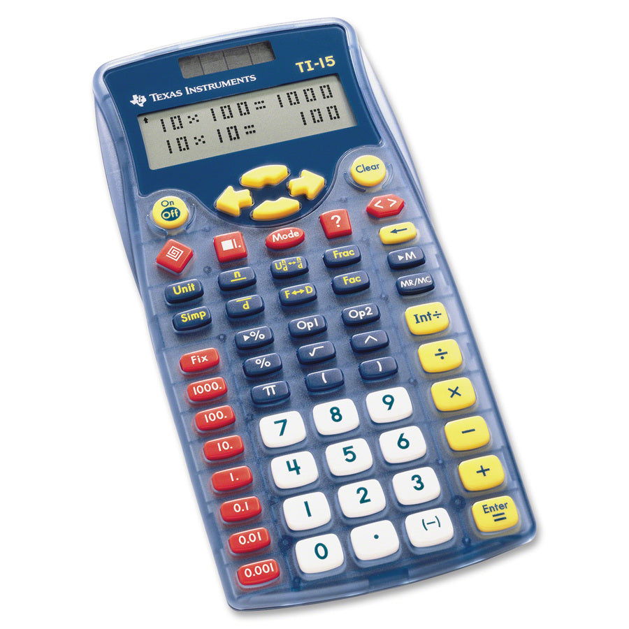 Texas Instruments - TI-15 Explorer Calculator, 10-Digit Display, Sold as 1 EA - 3