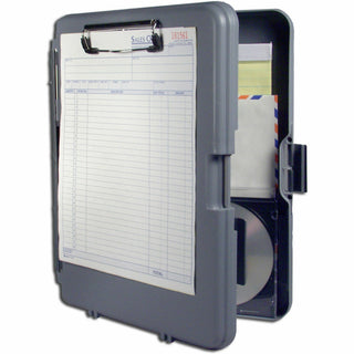 WorkMate Storage Clipboard, 0.5" Clip Capacity, Holds 8.5 x 11 Sheets, Charcoal/Gray